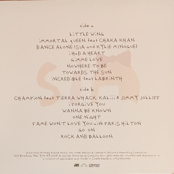 Sia - Reasonable Woman (Limited Edition Pink Vinyl) - LP. Shop now online in UAE