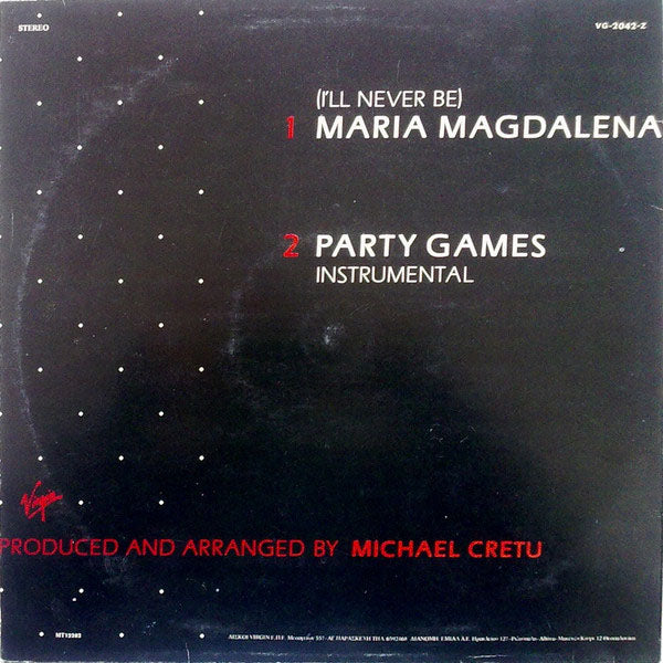 Sandra - (I'll Never Be) Maria Magdalena - Maxi Single - LP (Used Vinyl)