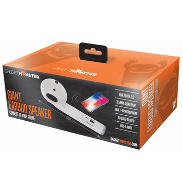 Gadgetmonster Giant Earbud TWS Portable Bluetooth Speaker (22cm) - White
