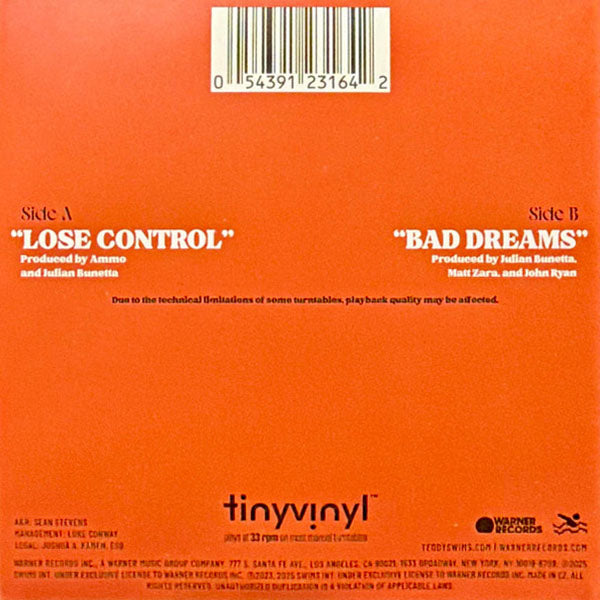 Teddy Swims - Lose Control/The Door (Tiny Vinyl Edition) - 4" Inches