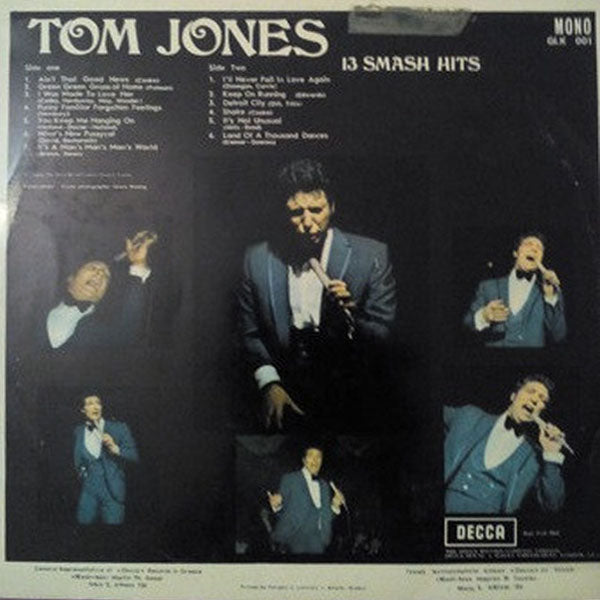 Tom Jones - 13 Smash Hits - LP (Used Vinyl)