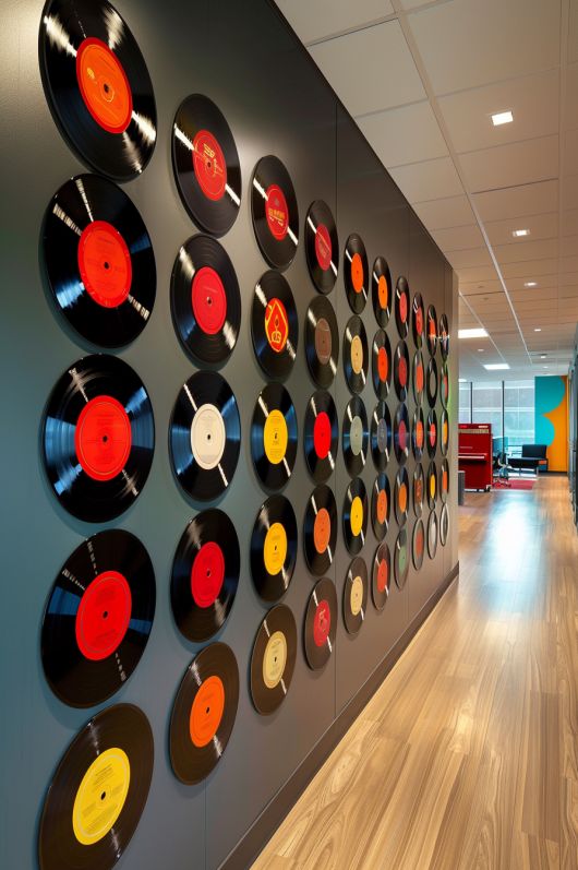 Decorative 12" Vinyl Records - Black (Set of 10)