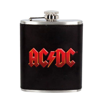 Nemesis Now AC/DC Logo Design Black 207 ml PU/Stainless Steel Hip Flask