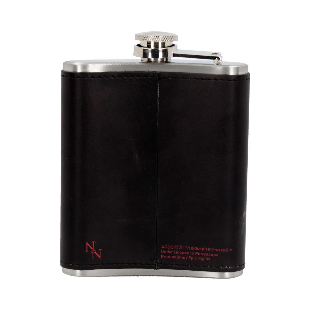 Nemesis Now AC/DC Logo Design Black 207 ml PU/Stainless Steel Hip Flask