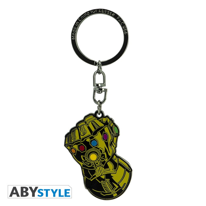 Infinity Gauntlet  with Infinity Stones Design Marvel Licensed Gold High Quality Metal Keychain