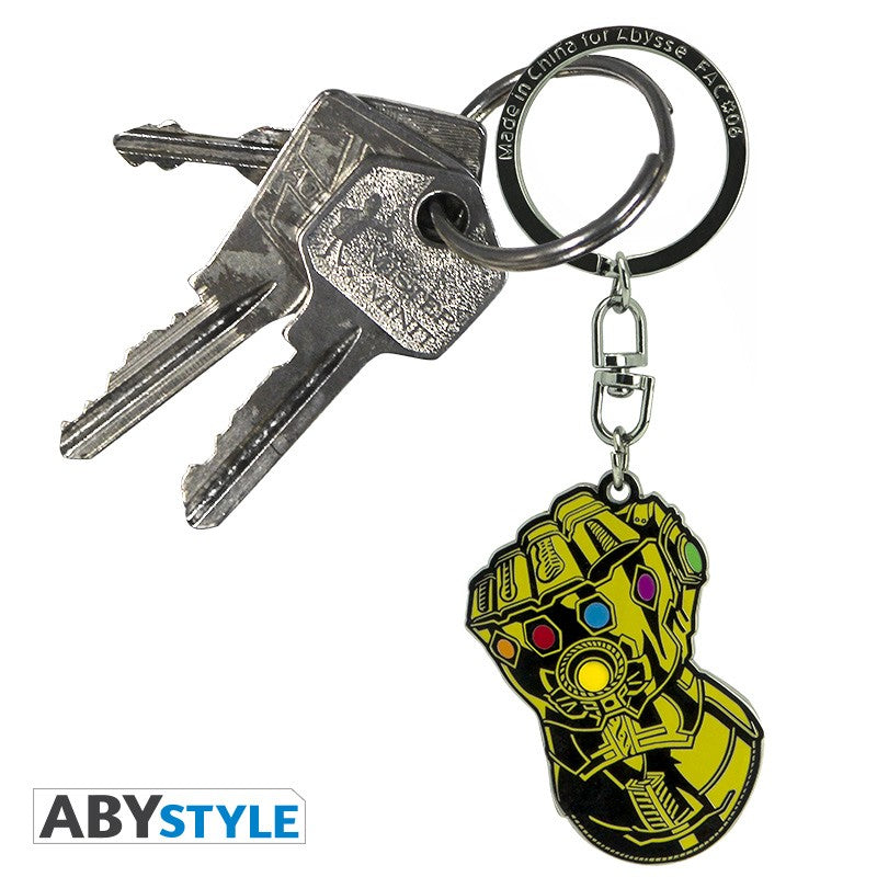 Infinity Gauntlet  with Infinity Stones Design Marvel Licensed Gold High Quality Metal Keychain