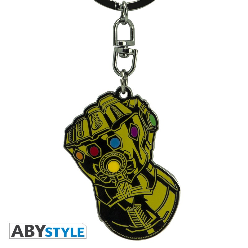 Infinity Gauntlet  with Infinity Stones Design Marvel Licensed Gold High Quality Metal Keychain