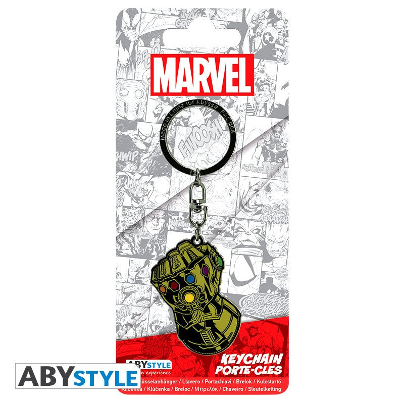 Infinity Gauntlet  with Infinity Stones Design Marvel Licensed Gold High Quality Metal Keychain