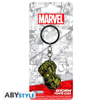 Infinity Gauntlet  with Infinity Stones Design Marvel Licensed Gold High Quality Metal Keychain