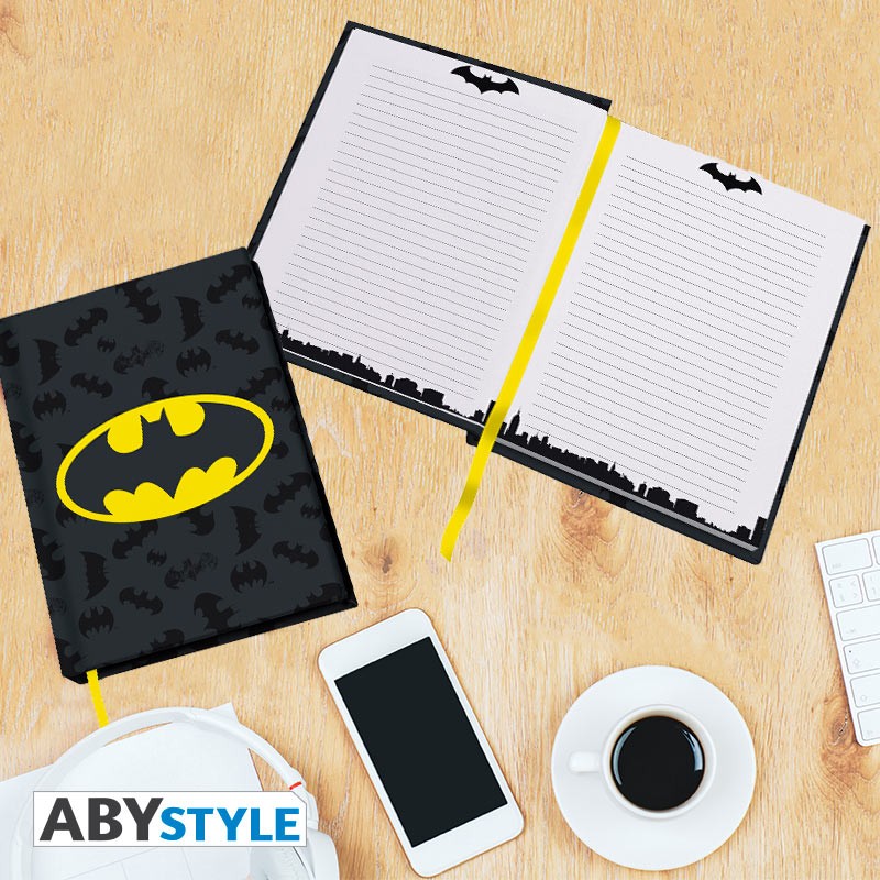 Batman Logo Design DC Comics Licensed Black A5 Notebook