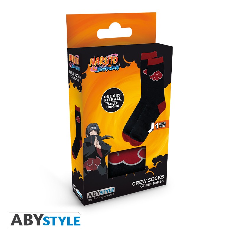 Buy Akatsuki Logo Design Naruto Shippuden Licensed Black & Red Unisex One Size Fits All Crew Socks (One Pair). Now online in UAE