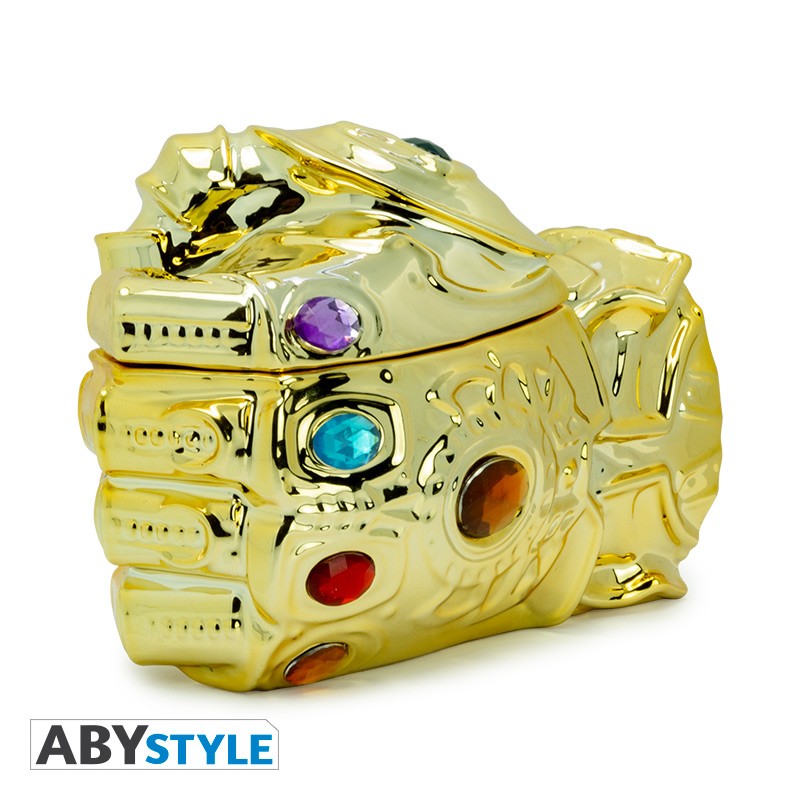 Thanos Infinity Gauntlet Design Marvel Licensed Chrome Gold 350 ml Ceramic 3D Mug