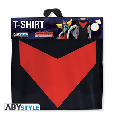 UFO Super Robot Grendizer Symbol/Emblem Design Licensed Goldorak Black T-Shirt for Men