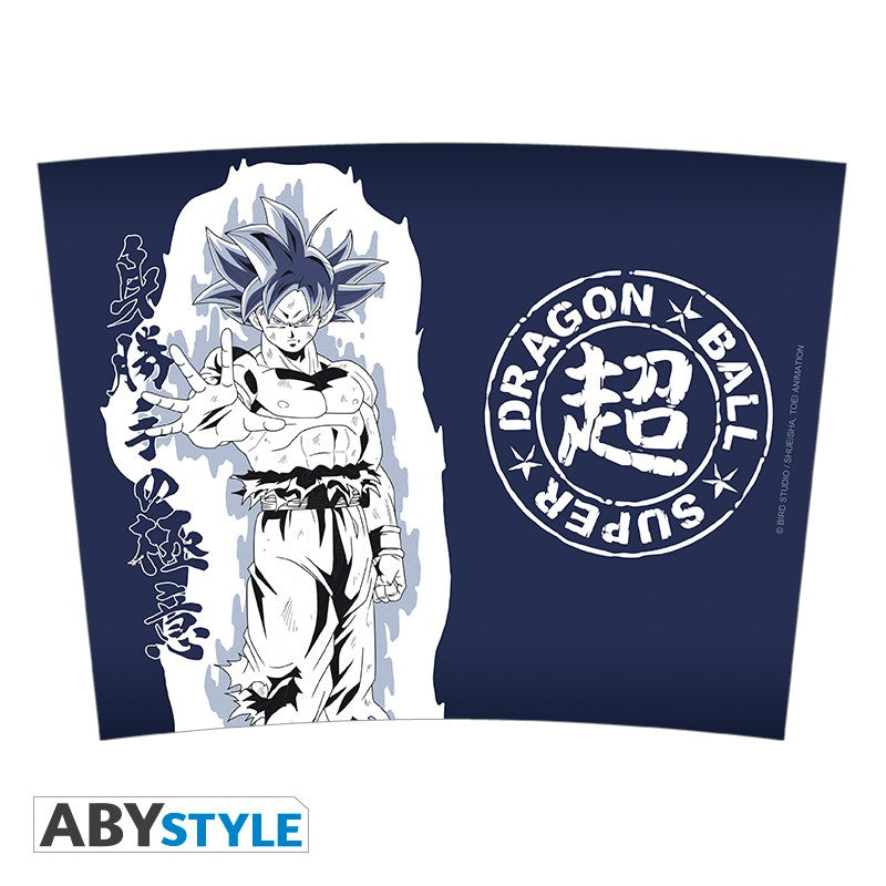 Son Goku Ultra Instinct - Kanji Design Dragon Ball Super Licensed Navy Blue 0.35 L Insulating Plastic Travel Mug/Tumbler