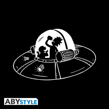 Rick and Morty Spaceship Design Adult Swim Licensed White, Black & Blue Unisex One Size Fits All Snapback Cap