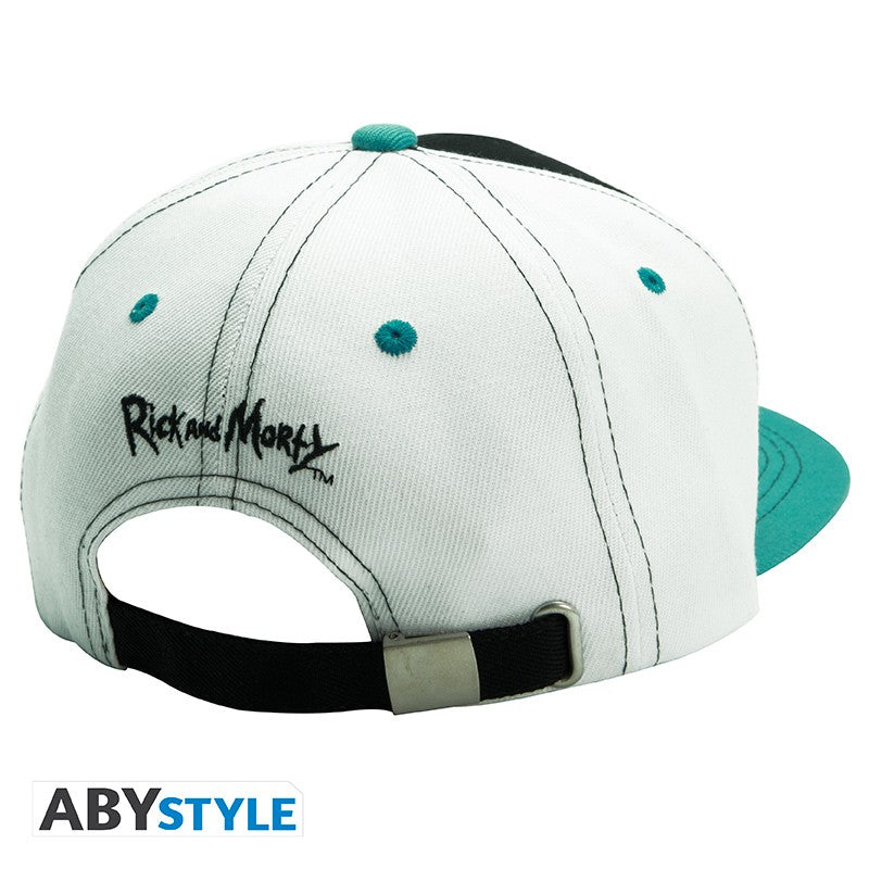 Rick and Morty Spaceship Design Adult Swim Licensed White, Black & Blue Unisex One Size Fits All Snapback Cap