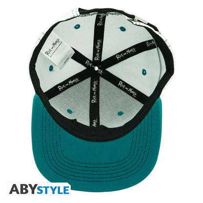 Rick and Morty Spaceship Design Adult Swim Licensed White, Black & Blue Unisex One Size Fits All Snapback Cap