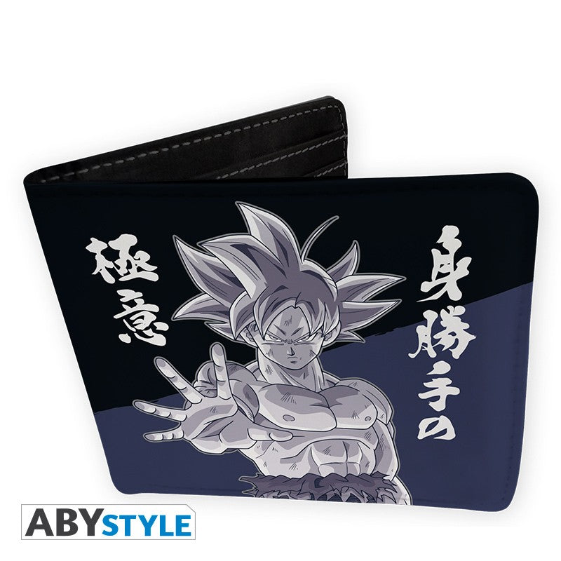 Son Goku Ultra Instinct - Kanji Design Dragon Ball Super Licensed Black Bi-Fold Vinyl Wallet Unisex