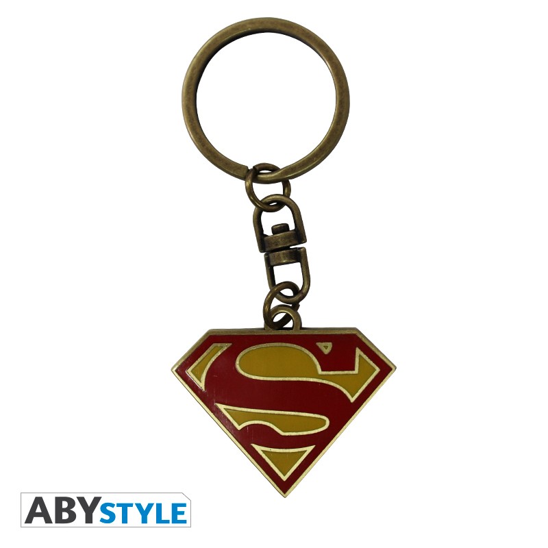 Superman Logo/Emblem Design DC Comics Licensed Red and Gold High Quality Metal Keychain