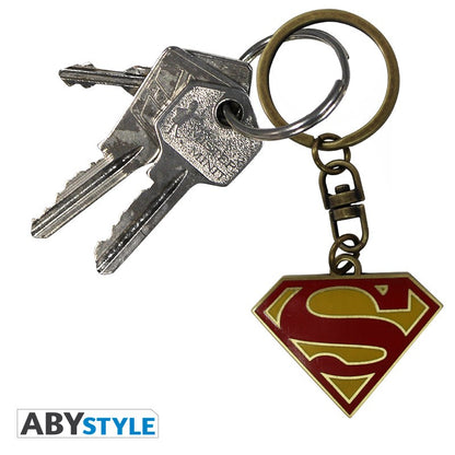 Superman Logo/Emblem Design DC Comics Licensed Red and Gold High Quality Metal Keychain