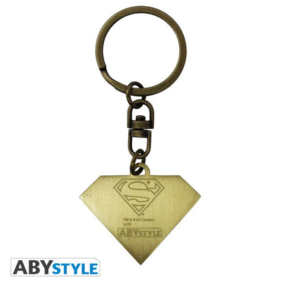 Superman Logo/Emblem Design DC Comics Licensed Red and Gold High Quality Metal Keychain