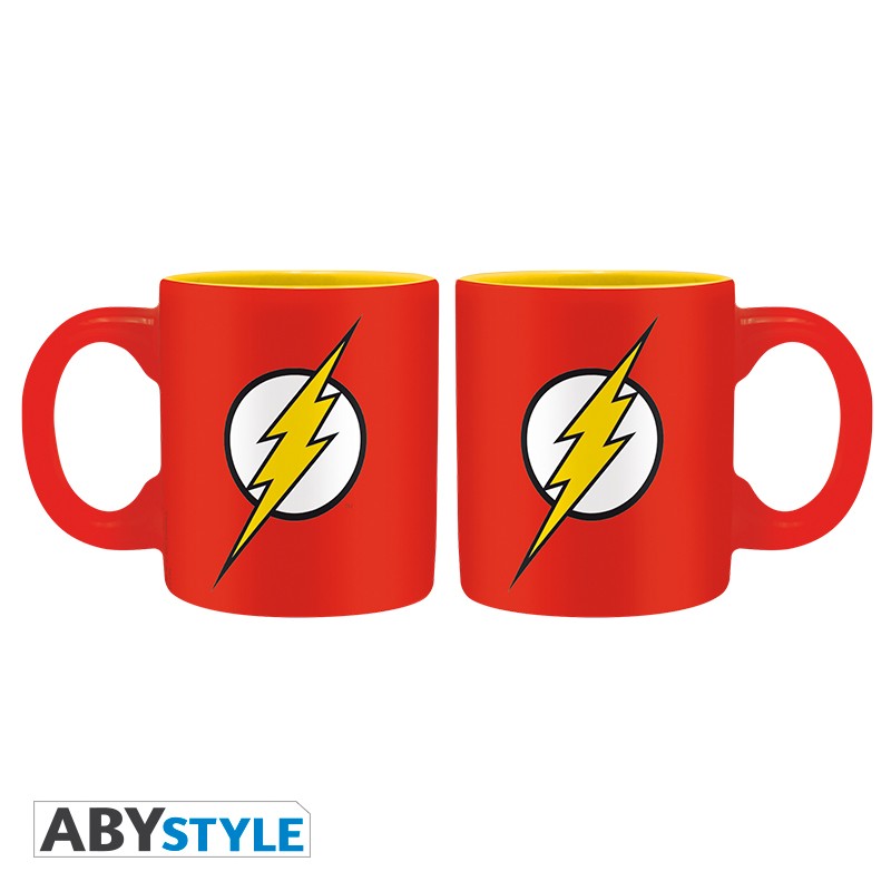 Batman & The Flash Design DC Comics Licensed Black/Red 110 ml Ceramic Espresso Mug Set (2pcs)