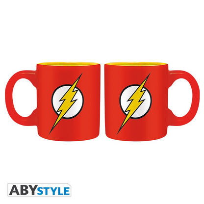 Batman & The Flash Design DC Comics Licensed Black/Red 110 ml Ceramic Espresso Mug Set (2pcs)