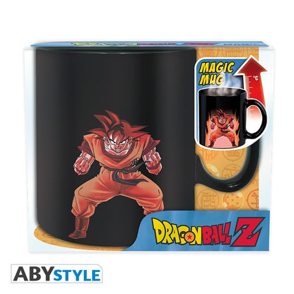 Son Goku Energy Aura Shenron and the 7 Dragon Balls Design Dragon Ball Z Licensed Black 460 ml Ceramic Heat Changing Mug