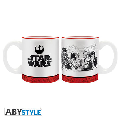 Galactic Empire vs Rebel Alliance Design Star Wars Licensed White 110 ml Ceramic Espresso Mug Set (2pcs)