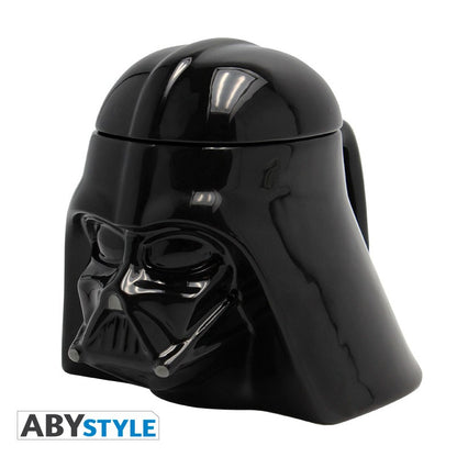 Darth Vader Head Gear Design Star Wars Licensed Black 350 ml Ceramic 3D Mug