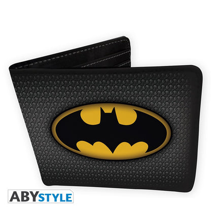 Batman Logo/Emblem Design DC Comics Licensed Black Bi-Fold Vinyl Wallet Unisex