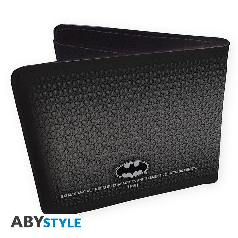 Batman Logo/Emblem Design DC Comics Licensed Black Bi-Fold Vinyl Wallet Unisex