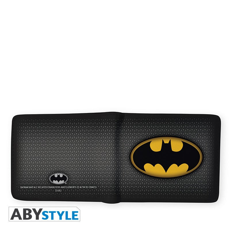 Batman Logo/Emblem Design DC Comics Licensed Black Bi-Fold Vinyl Wallet Unisex