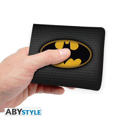 Batman Logo/Emblem Design DC Comics Licensed Black Bi-Fold Vinyl Wallet Unisex