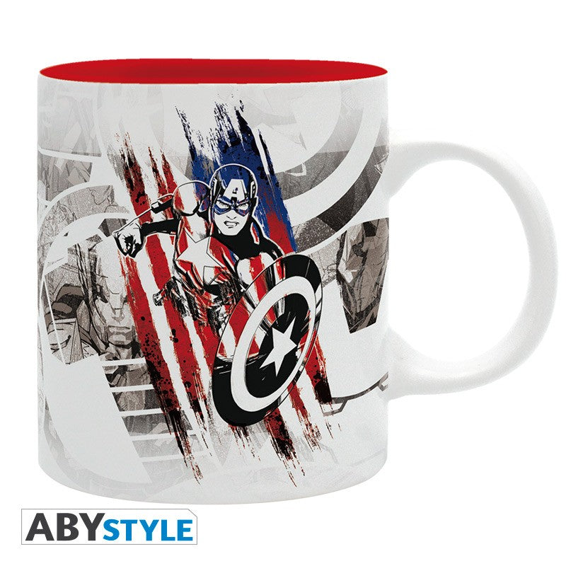 Captain America Sheild Design Marvel Licensed White 320 ml High Quality Ceramic Mug