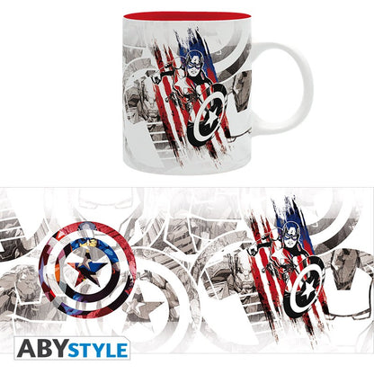 Captain America Sheild Design Marvel Licensed White 320 ml High Quality Ceramic Mug