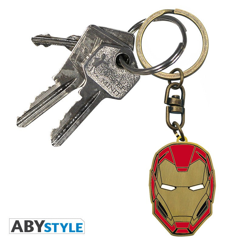 Iron Man Helmet Design Marvel Licensed Red and Gold High Quality Metal Keychain