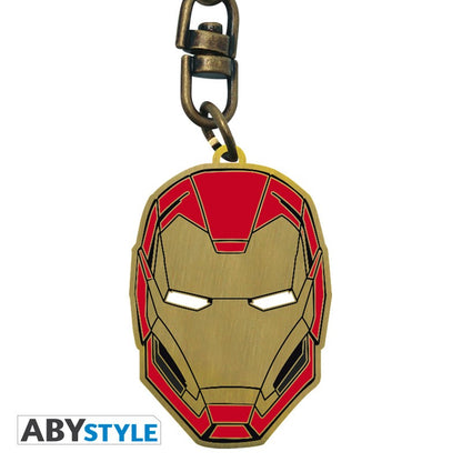 Iron Man Helmet Design Marvel Licensed Red and Gold High Quality Metal Keychain