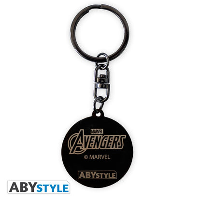 Captain America Sheild Design Marvel Licensed Blue, Red & White High Quality Metal Keychain