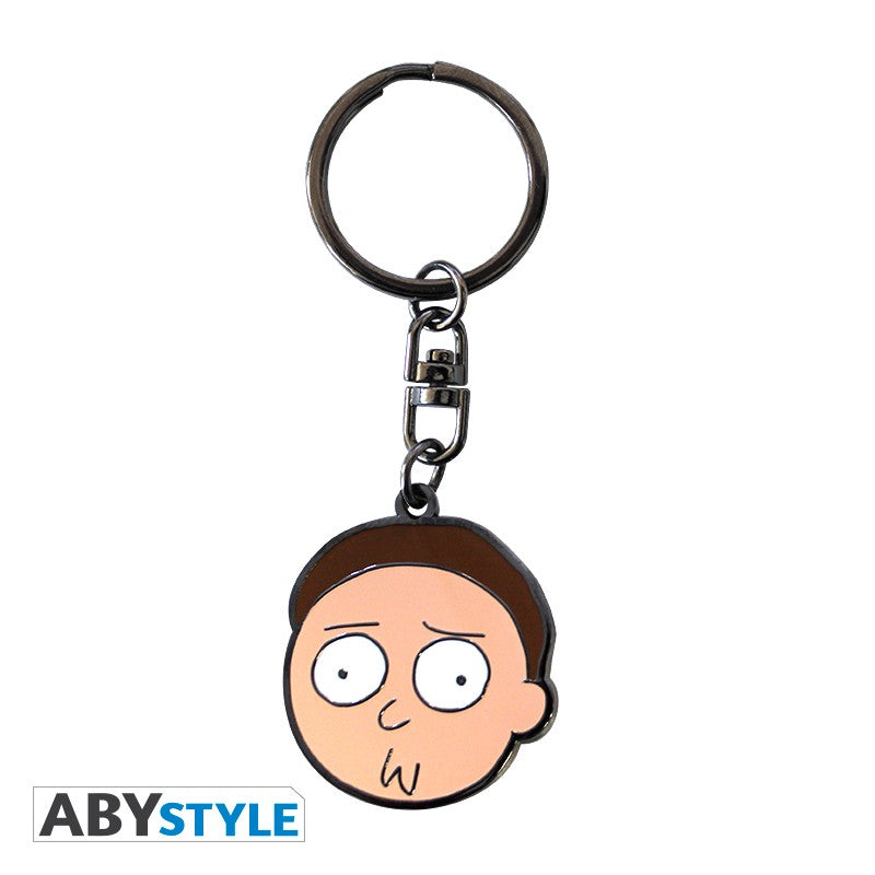 Rick and Morty Morty's Face Design Adult Swim Licensed Multi-Color High Quality Metal Keychain