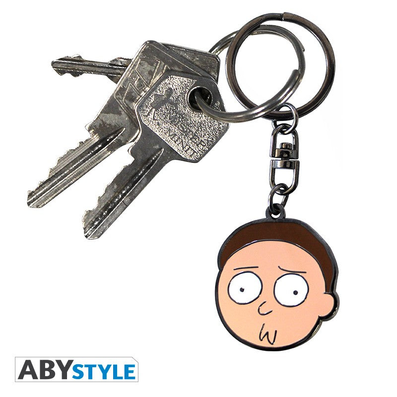 Rick and Morty Morty's Face Design Adult Swim Licensed Multi-Color High Quality Metal Keychain