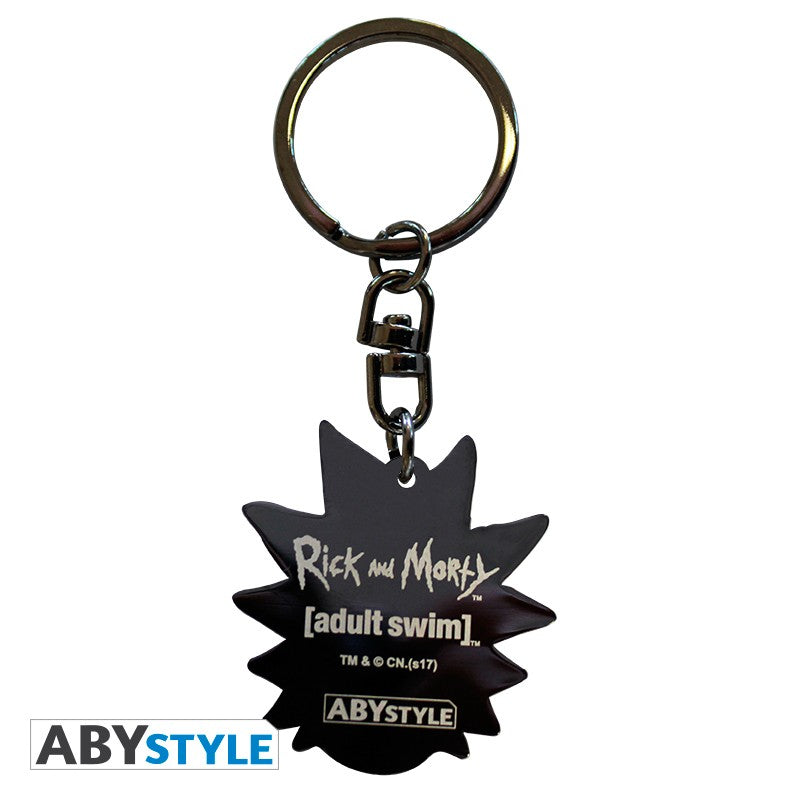 Rick & Morty Head Design Adult Swim Licensed Multi-color High Quality Metal Keychain