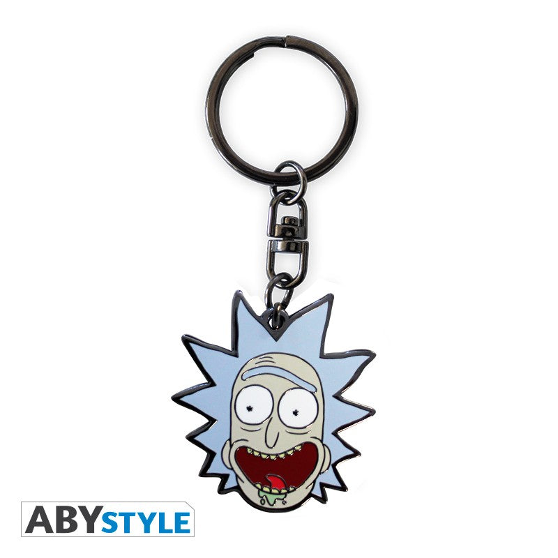 Rick & Morty Head Design Adult Swim Licensed Multi-color High Quality Metal Keychain