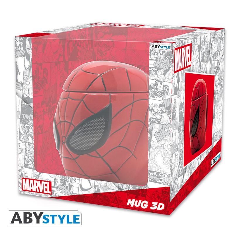 Spider-Man Mask Design Marvel Licensed Red 350 ml Ceramic 3D Mug