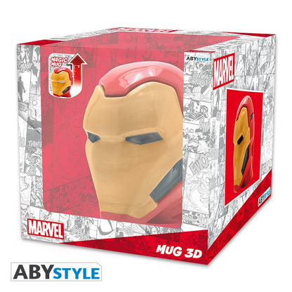 Iron-Man Helmet Design Marvel Licensed Multi-Color 450 ml Ceramic 3D Heat Changing Mug