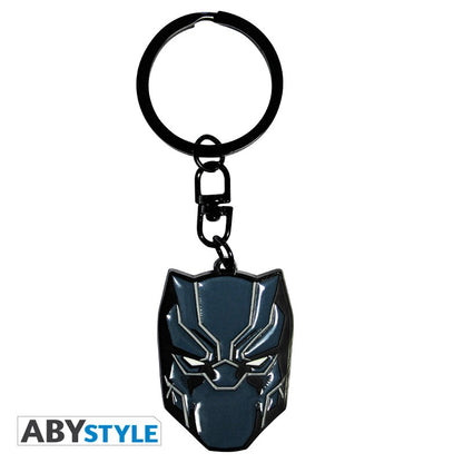 Black Panther Head Design Marvel Licensed Black High Quality Metal Keychain
