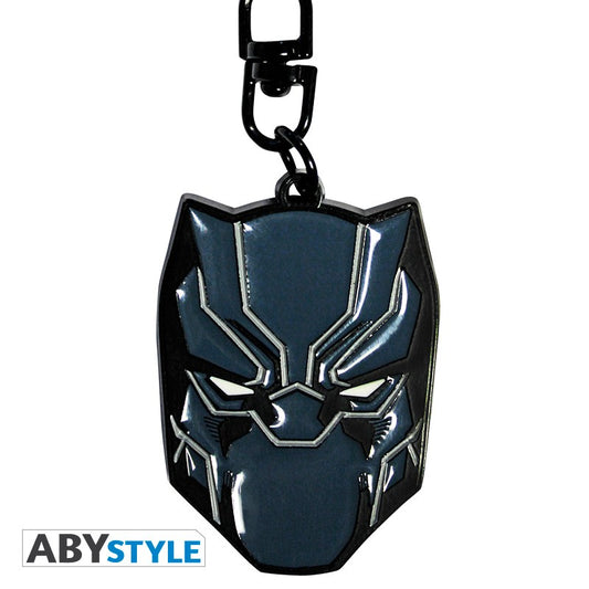 Black Panther Head Design Marvel Licensed Black High Quality Metal Keychain