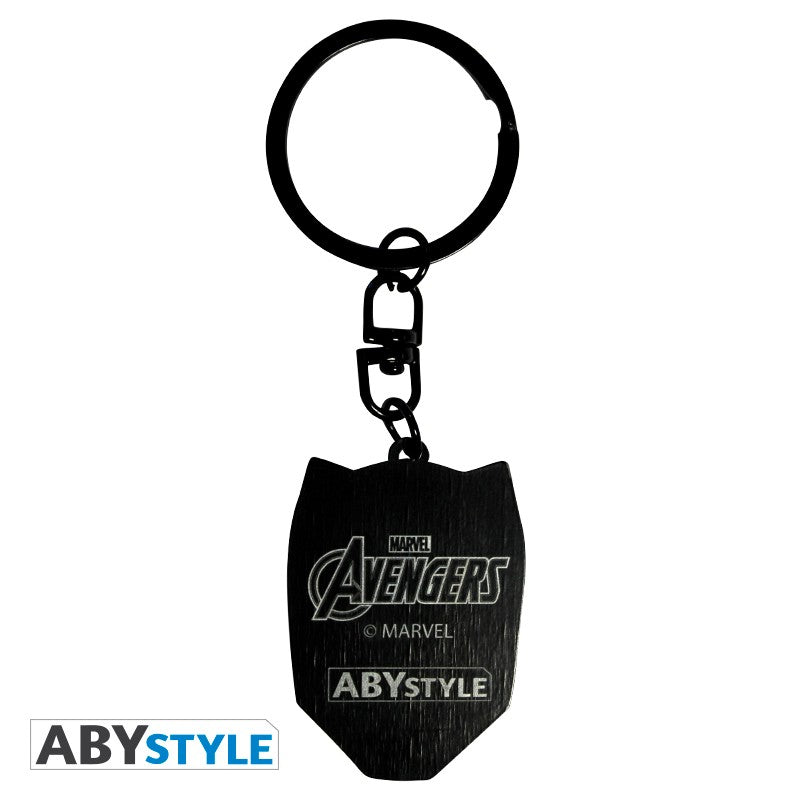 Black Panther Head Design Marvel Licensed Black High Quality Metal Keychain