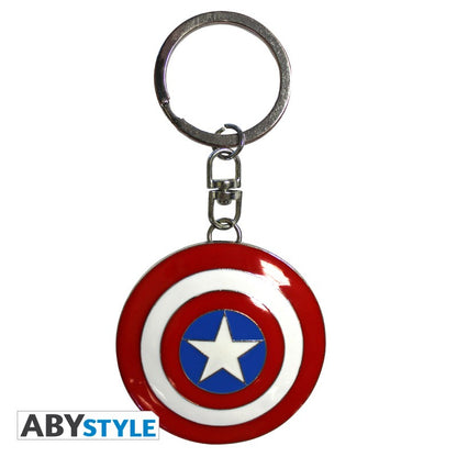 Captain America Shield Marvel Official Licensed Red/White/Blue High Quality Metal 3D Keychain