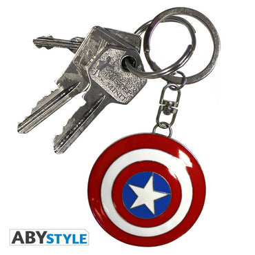 Captain America Shield Marvel Official Licensed Red/White/Blue High Quality Metal 3D Keychain